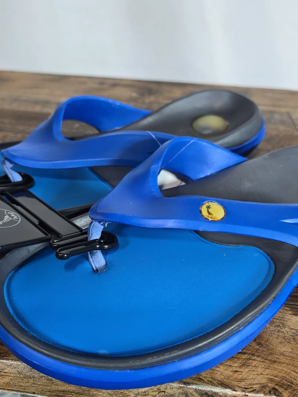 Comfort Foam Blue Men's Thong Sandals Size 11